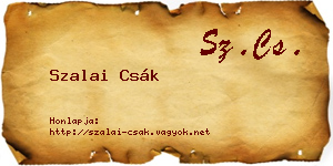 Szalai Csák névjegykártya